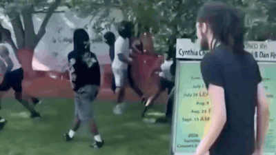 Screengrab from video on X Gunshots, screams & panic - Ohio mass shooting caught on cam, several injured