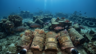Image: AI Generated Deep-sea radioactive waste mystery: Scientists begin hunt for 200,000 nuclear barrels dumped in the Atlantic Ocean
